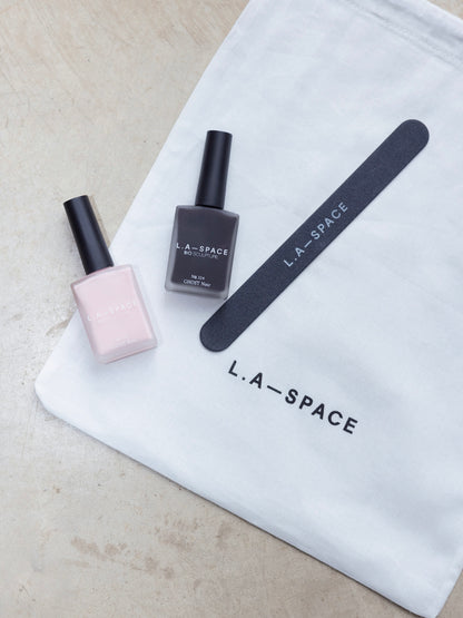 *PRE-ORDER* L.A-SPACE X BIO SCULPTURE NAIL POLISH DUO SET & FILE