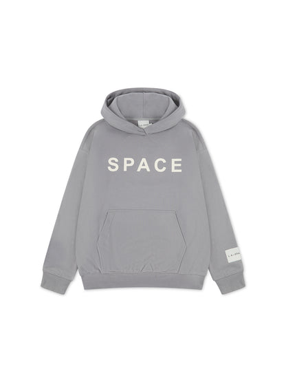 'SPACE' OVERSIZED HOODIE SLATE GREY