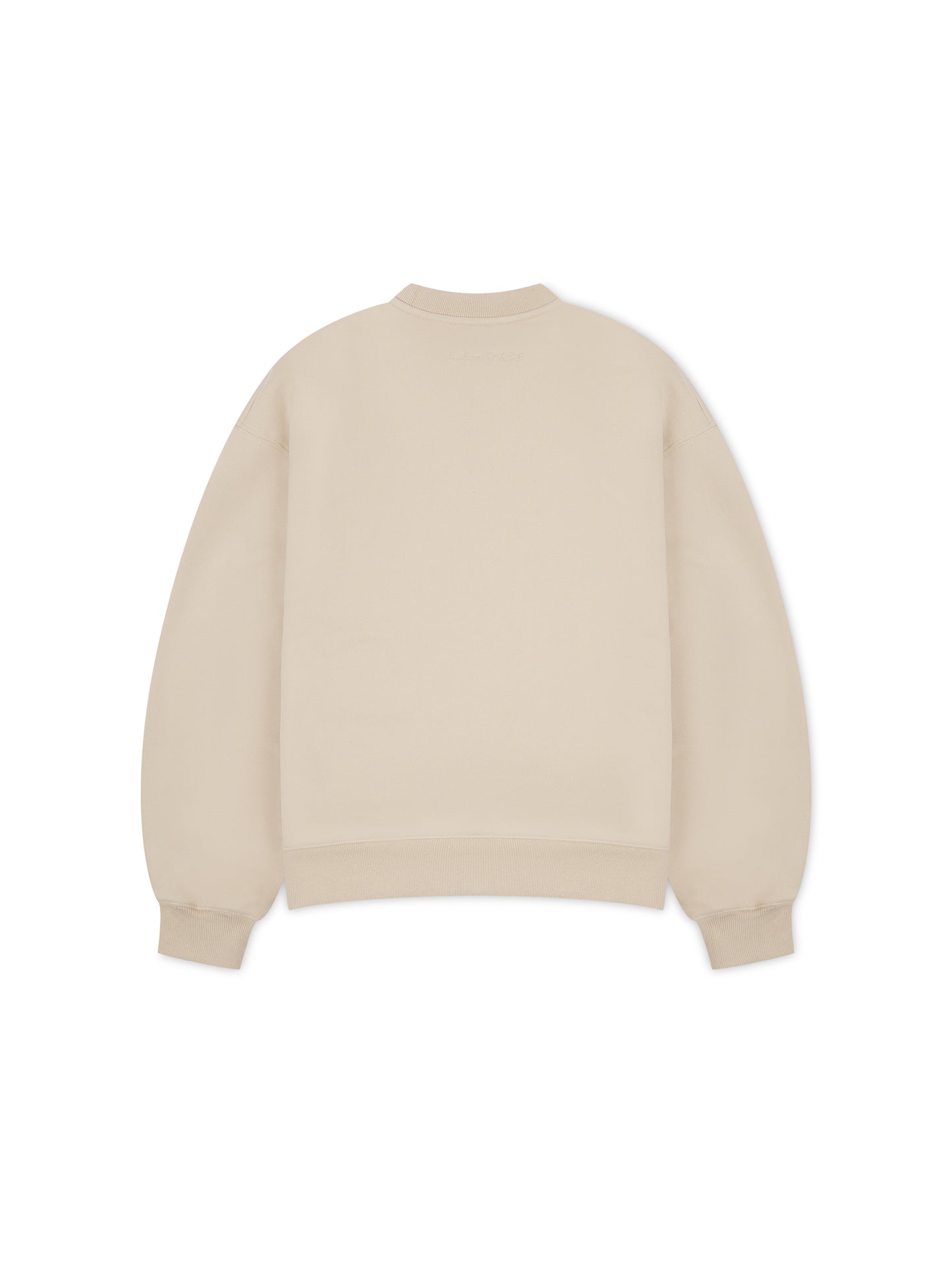 ‘DUCHESSE’ VARSITY EMBROIDERED OVERSIZED SWEATSHIRT BEIGE