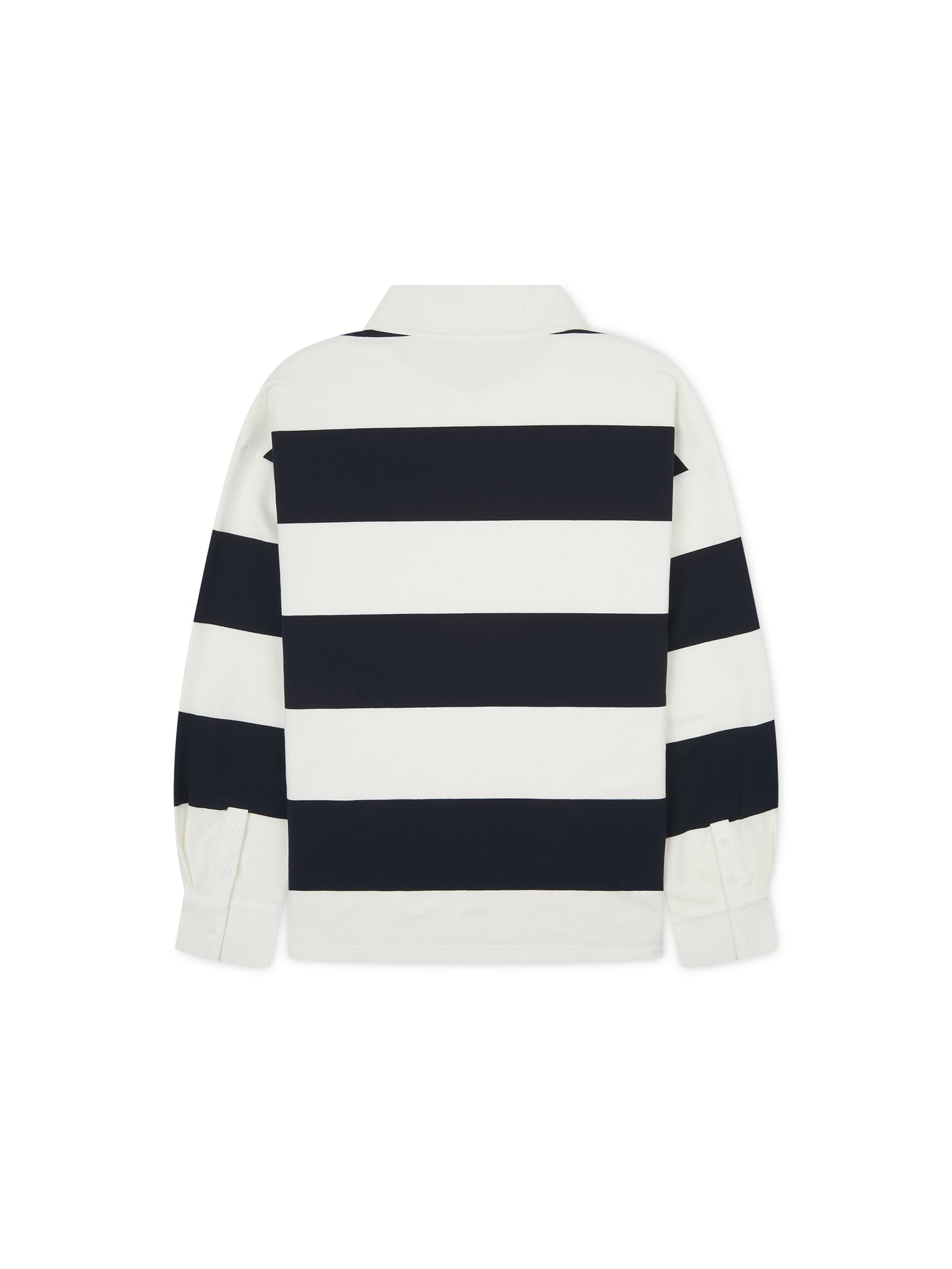 'CLEMENCE' VARSITY STRIPED RUGBY TOP NAVY