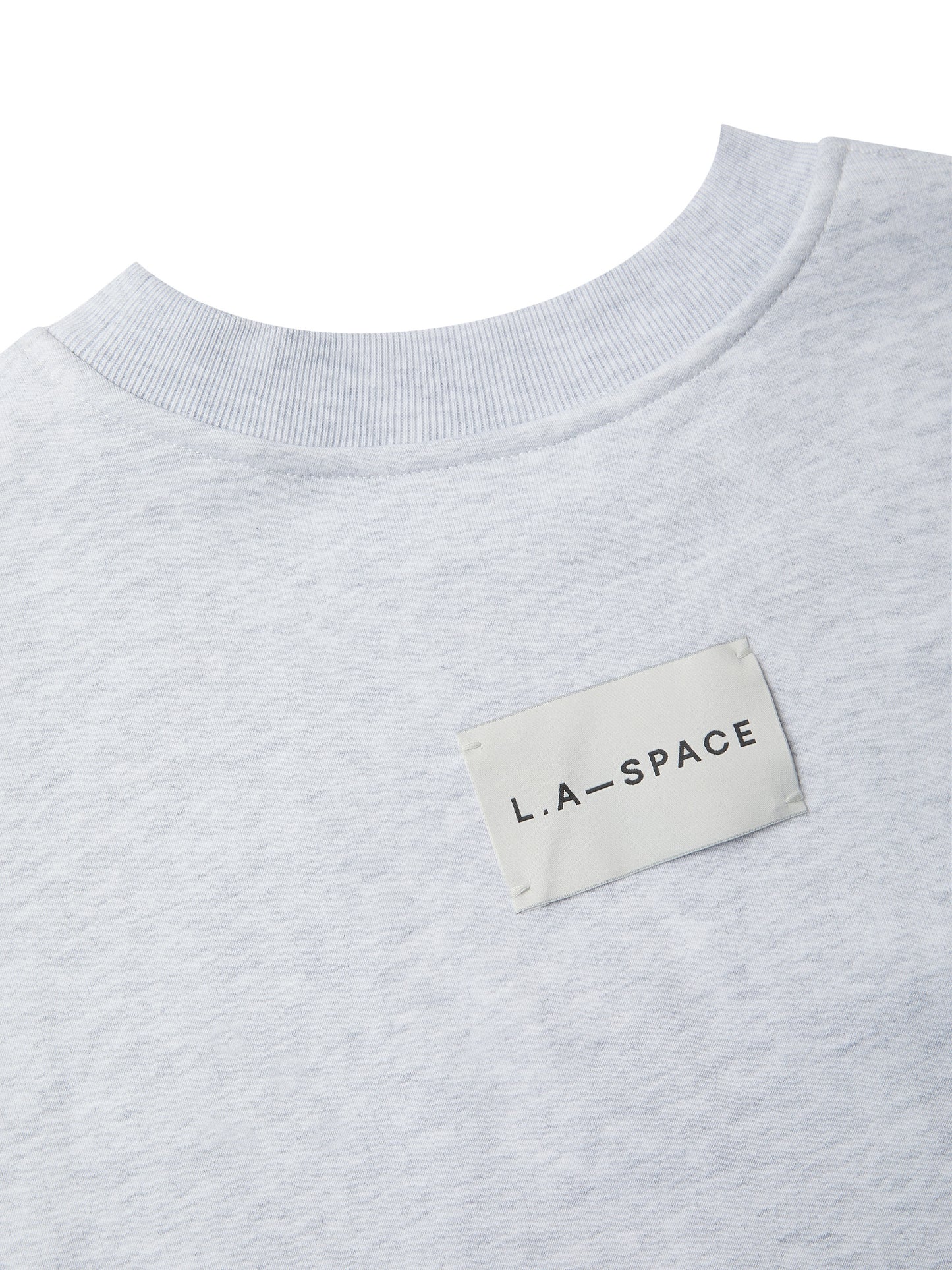 'LOST IN L.A-SPACE' EMBROIDERED SWEATSHIRT IN LIGHT GREY MARL