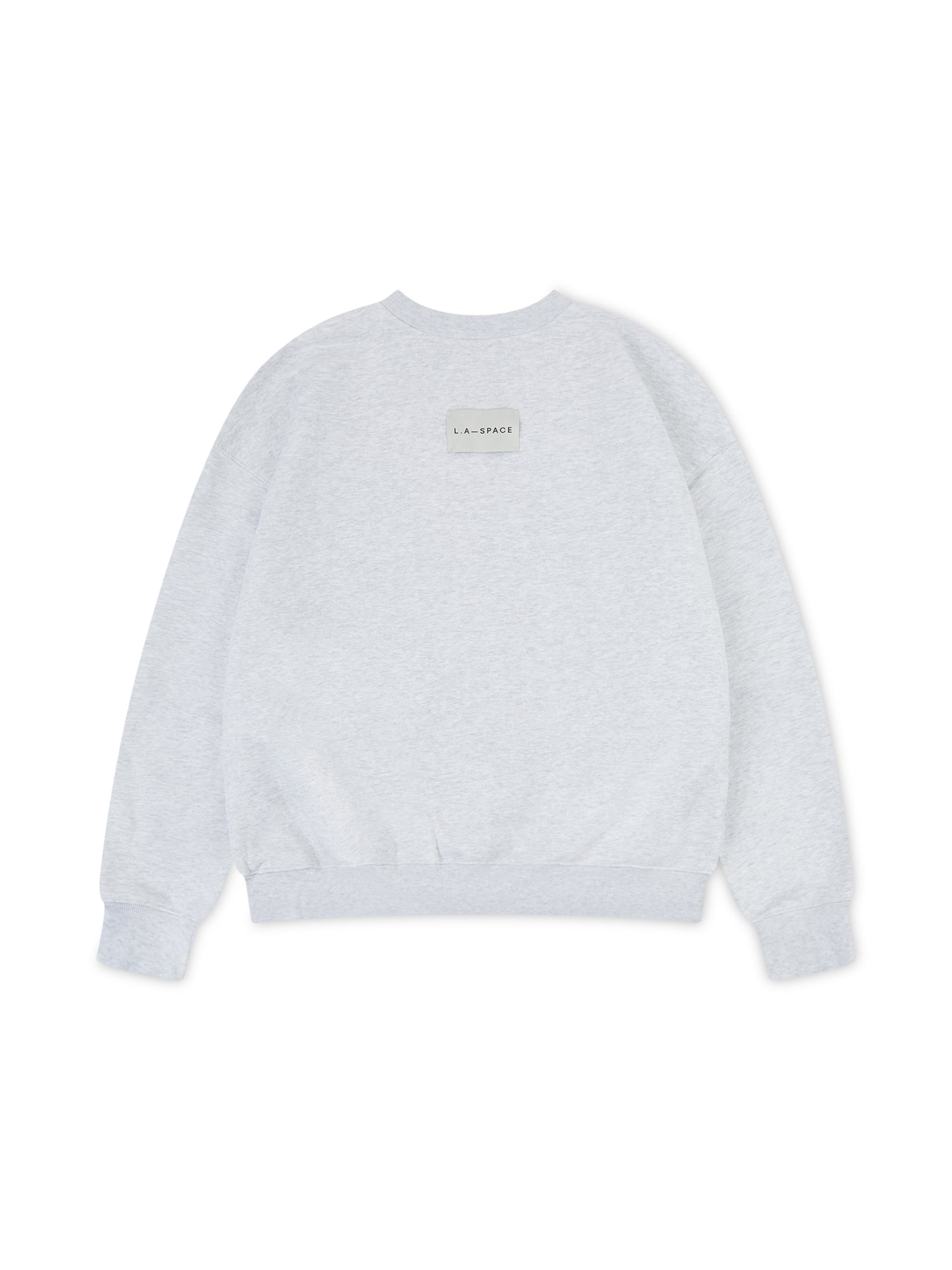 'LOST IN L.A-SPACE' EMBROIDERED SWEATSHIRT IN LIGHT GREY MARL