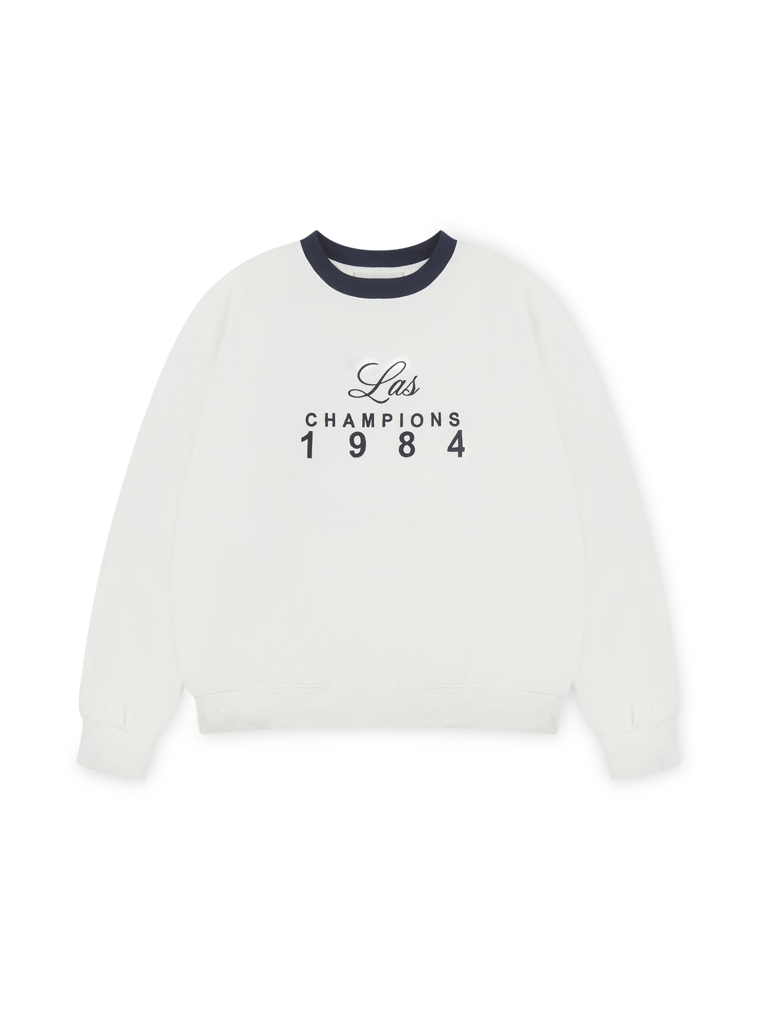 'MARINA' EMBROIDERED OVERSIZED SWEATSHIRT WHITE