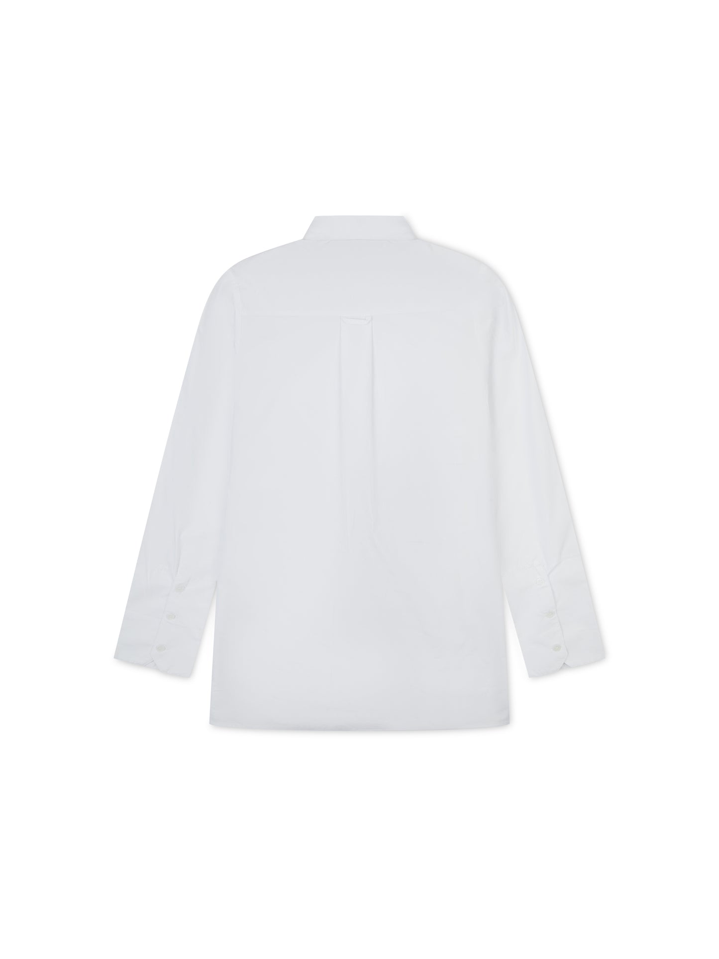 'BASTILLE' COTTON POPLIN A LINE SHIRT WHITE