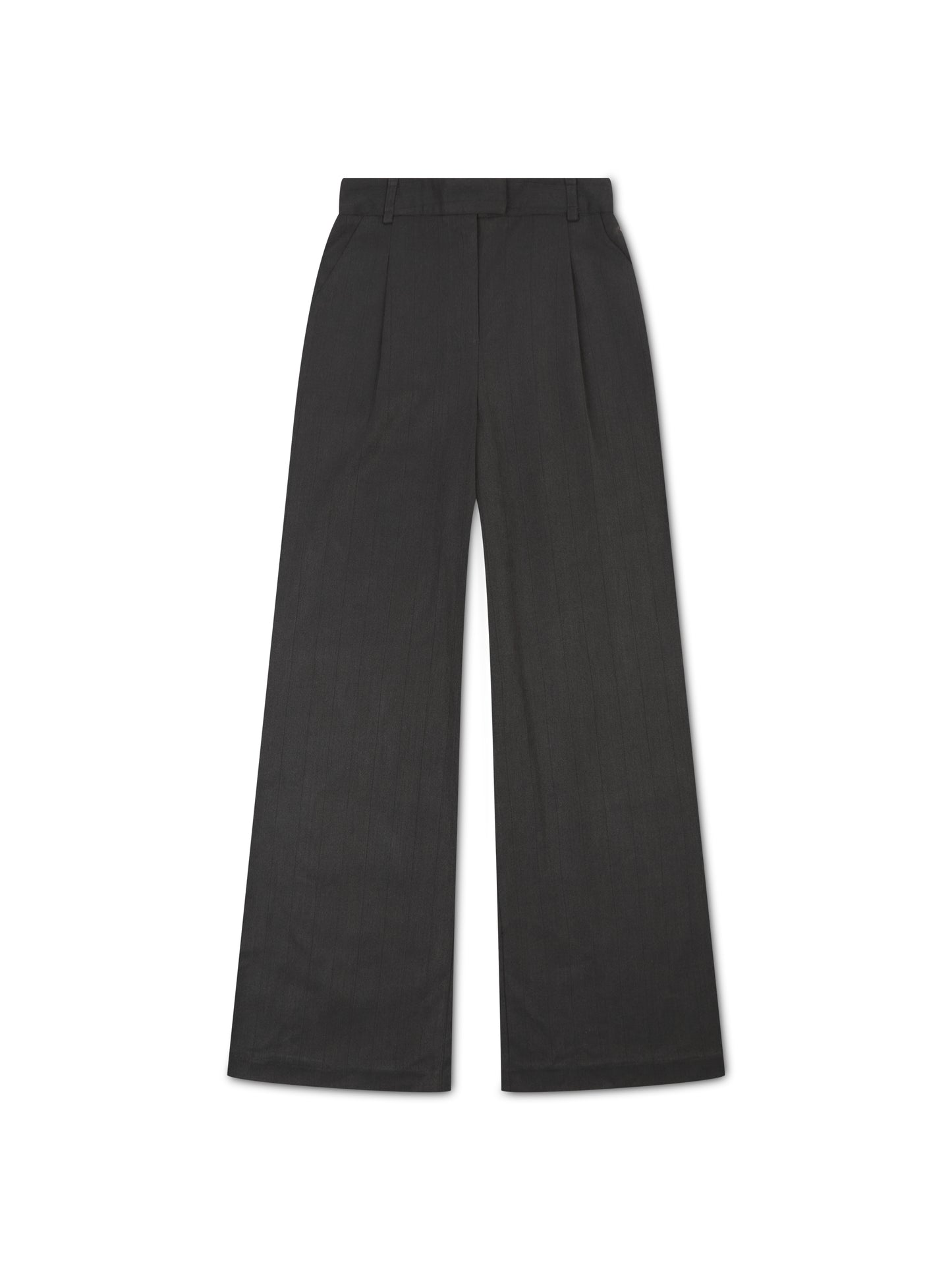 'BEAU' TAILORED WIDE LEG TROUSERS SLATE GREY