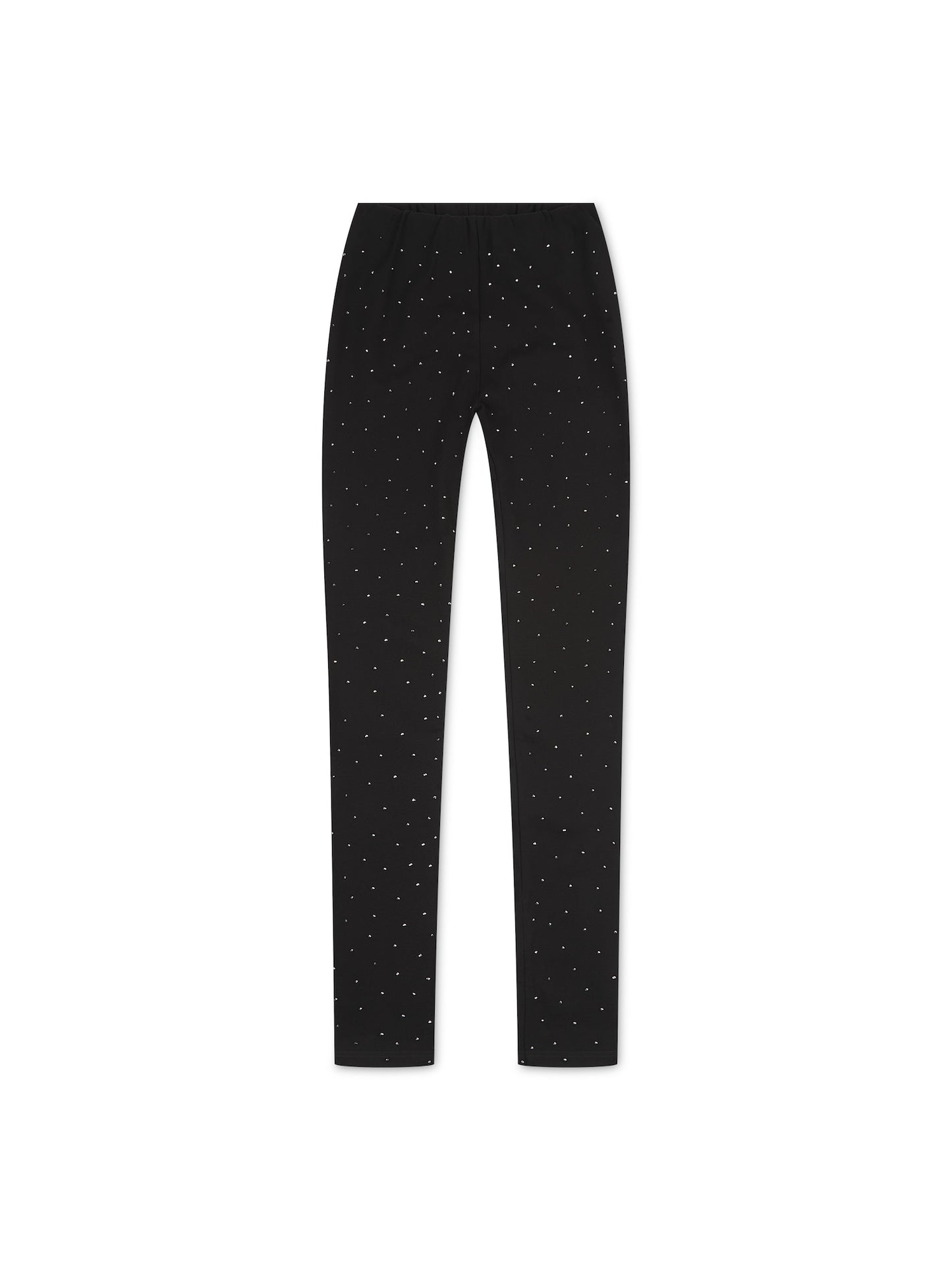 ‘LORNA’ RHINESTONE ZIP HEM LEGGINGS