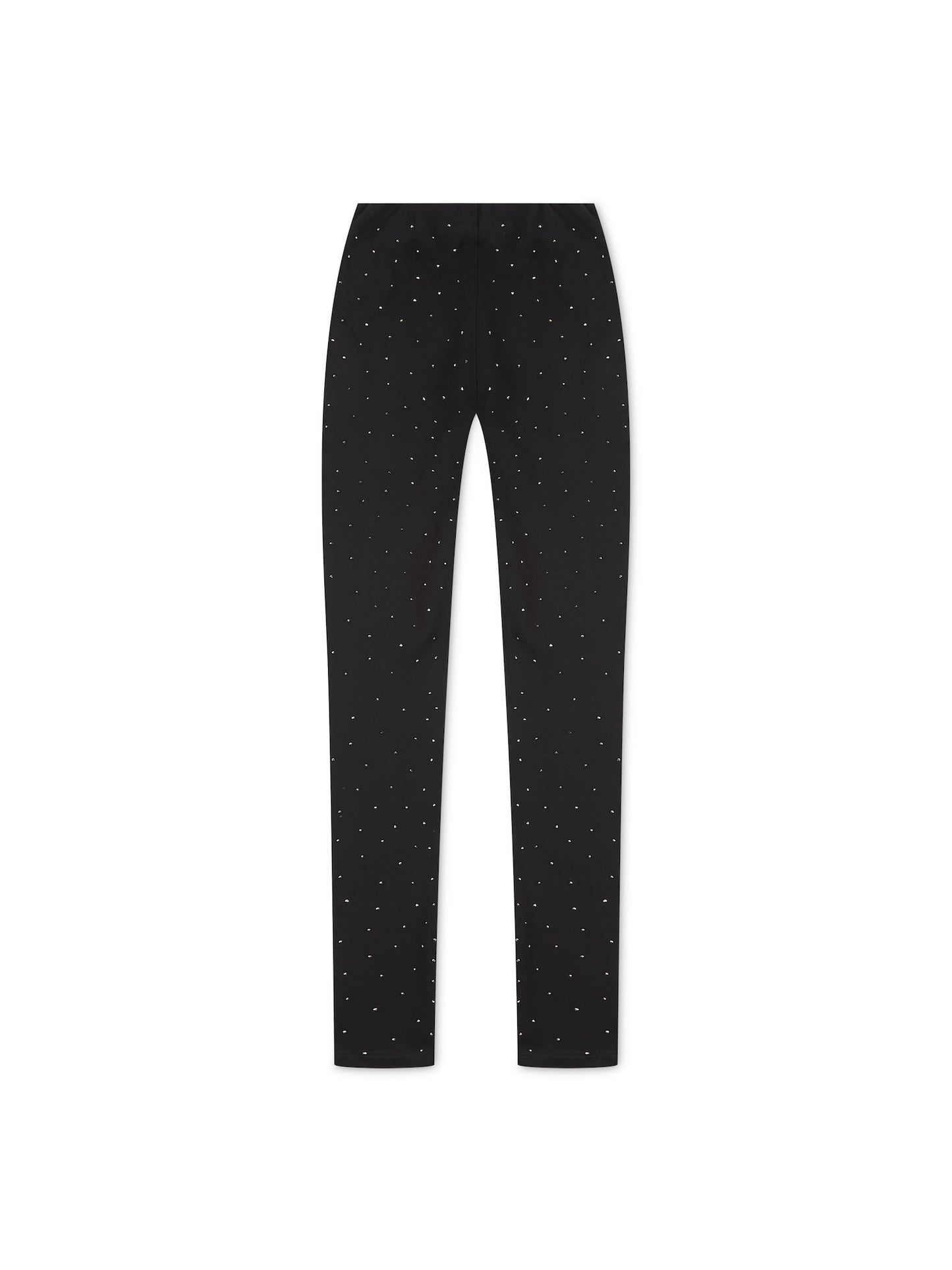 ‘LORNA’ RHINESTONE ZIP HEM LEGGINGS