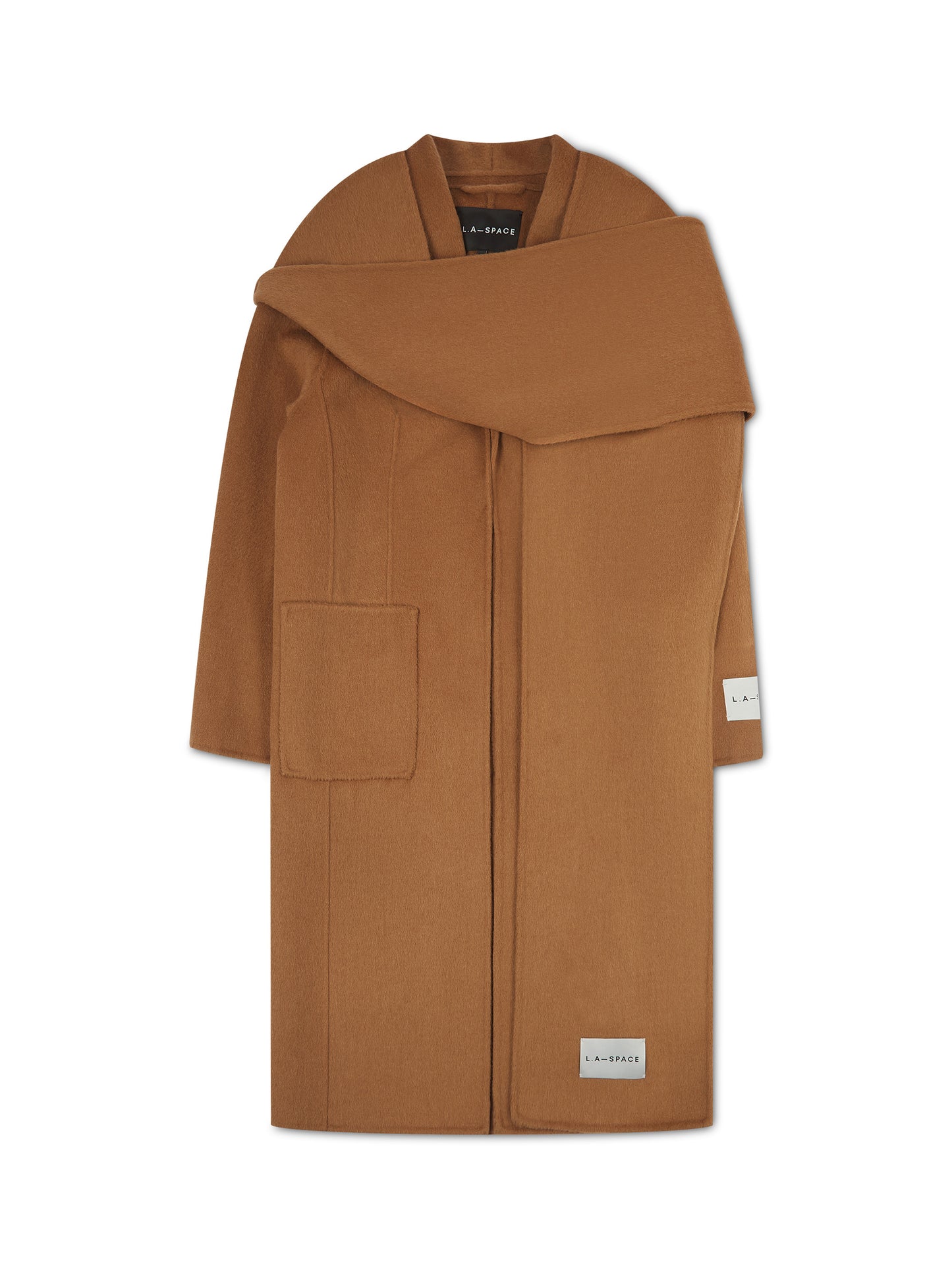 ‘JESSE’ WOOL BLEND OVERCOAT CAMEL