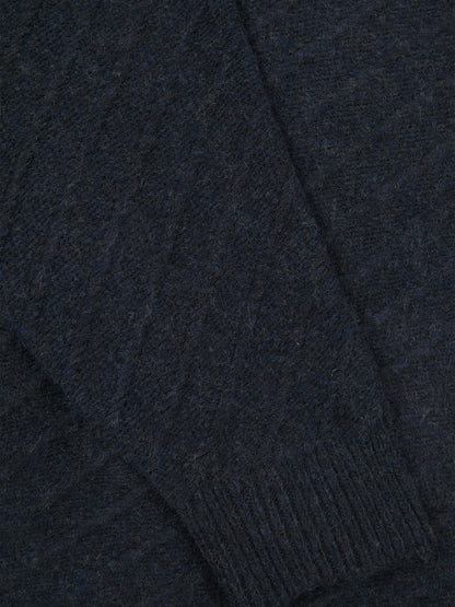 'CAMILLE' KNITTED CARDIGAN WITH SCARF DETAIL NAVY