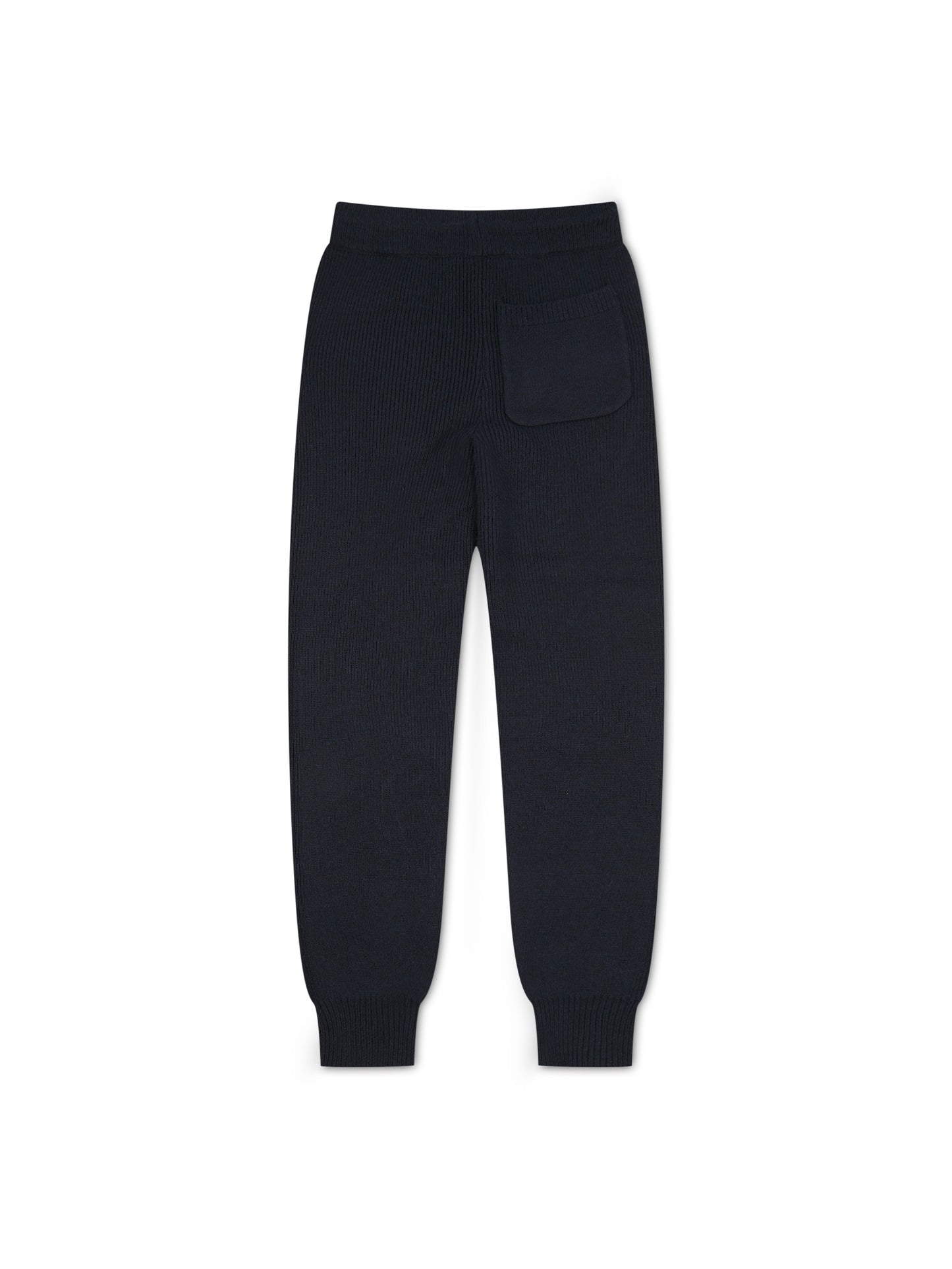 'DELPHINE' CUFF DETAIL KNITTED JOGGERS NAVY