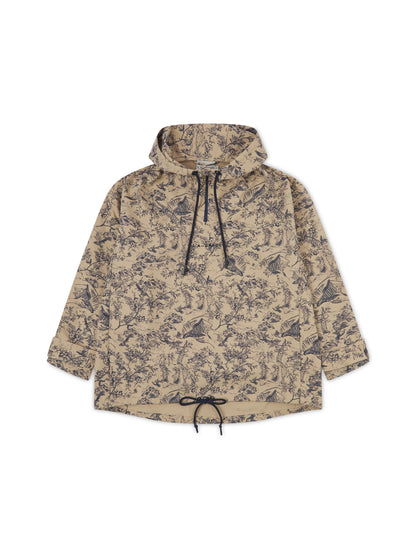 'VERMONT' OVERSIZED SIGNATURE PRINTED HOODED ANORAK