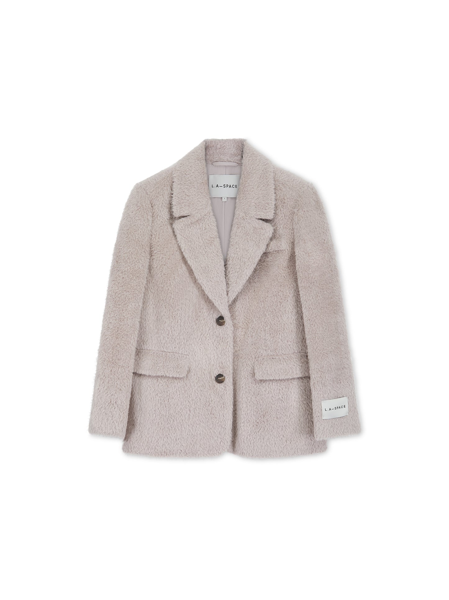 'LORIE’ TEXTURED WOOL BLEND BLAZER IN MINK