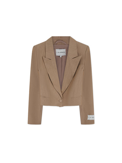 'HARLOW' CROPPED BLAZER CAMEL