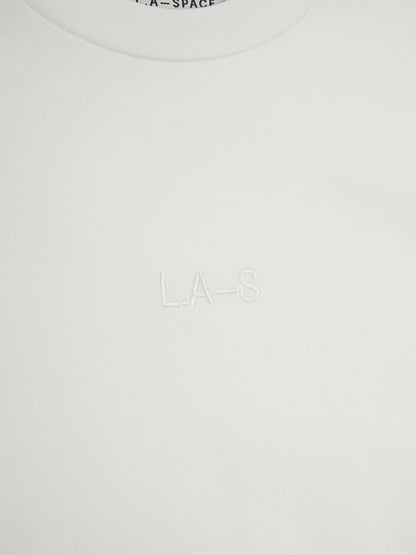 ‘L.A-S’ EMBROIDERED CLASSIC T-SHIRT WHITE