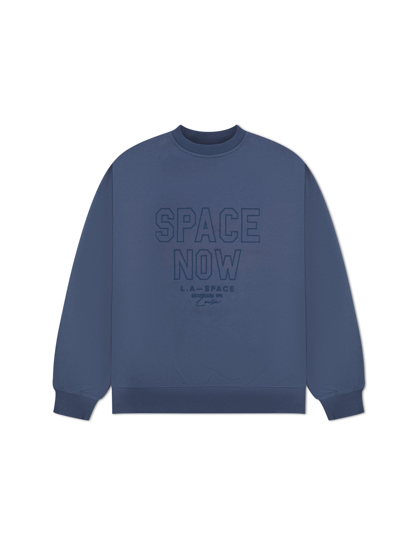 'SPACE NOW' EMBROIDERED SWEATSHIRT NAVY