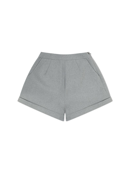 'ASTON' HIGH WAISTED TAILORED CITY SHORT GREY