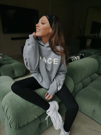 'SPACE' OVERSIZED HOODIE SLATE GREY