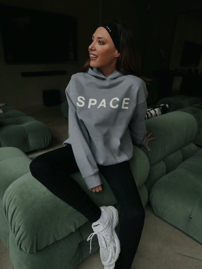 'SPACE' OVERSIZED HOODIE SLATE GREY