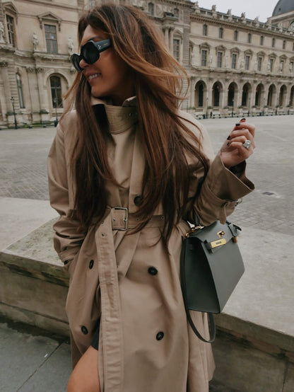 'VERSAILLES' SIGNATURE TRENCH COAT CAMEL